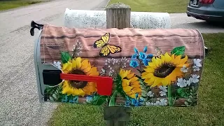 Sunflower Butterfly Magnetic Mailbox Cover Unpaid Product Review Link In Description