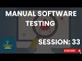 Session 33 Manual Testing In Telugu Manual Testing for Beginners Manual Testing Course