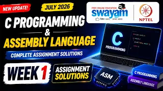 C Programming and Assembly Language Week 1 Assignment Answers 2026 NPTEL July 2026 100