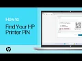How to locate the PIN on HP printers HP Support