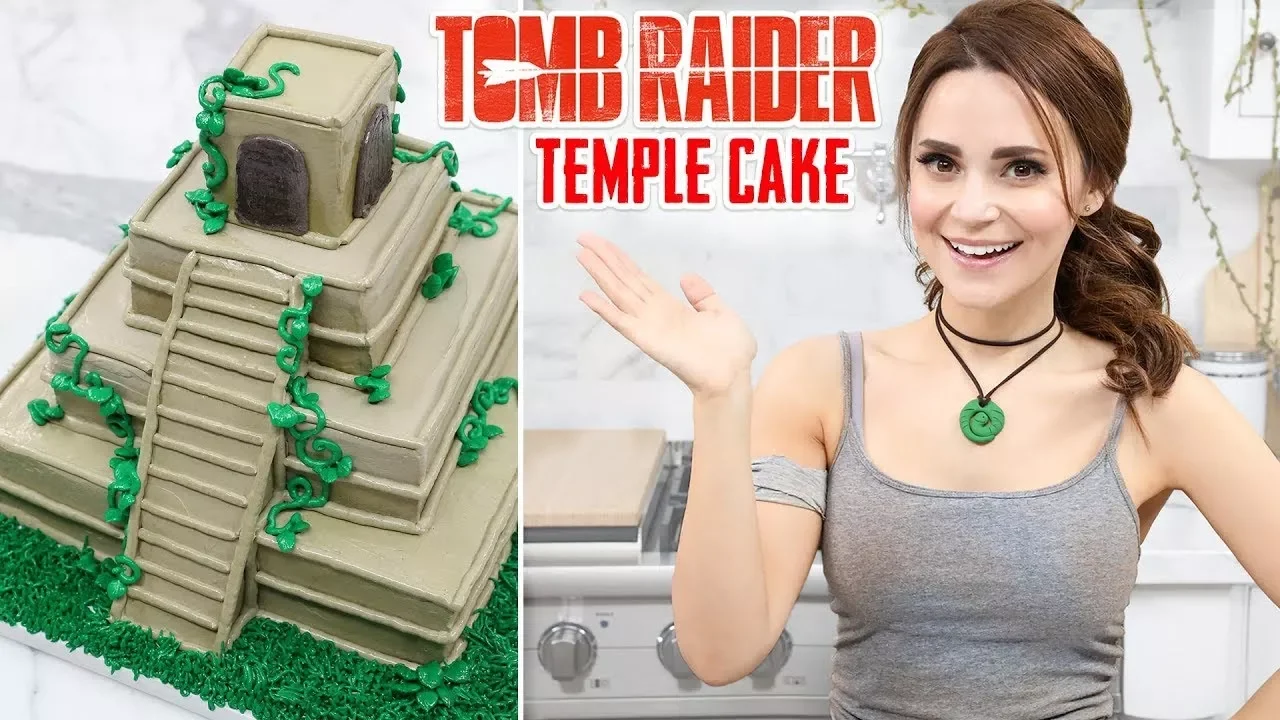 TOMB RAIDER TEMPLE CAKE - NERDY NUMMIES