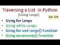List Traversing in Python List Traversing Using Loops in Python CBSE Using enumerate range