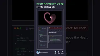 Heart Animation using HTML CSS JS