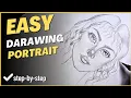Download Lagu Draw a Portrait Easily with Simple Shapes | Step-by-Step for Beginners