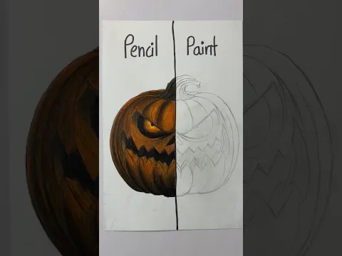 🎃 Scary Pumpkin Drawing 👻 Halloween Pumpkin Art #shorts