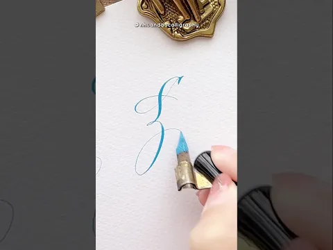 How to write the letter "S" with Flourishes #FlourishCopperplate #nhuandaocalligraphy