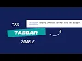 Create Simple Tab bar using HTML CSS Tutorial Google Fonts