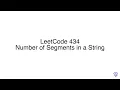 LeetCode 434 Number of Segments in a String