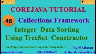 Core java Collections Framework -48 TreeSet Data Sorting By Ratan sir