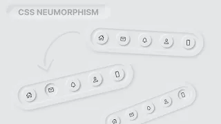 Neumorphism Navigation Bar Nav Bar Using HTML CSS and JavaScript