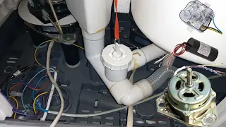 كيفية توصيل اسلاك محرك غسالة مع المؤقت والمكثفة غسالة ذات حوضين 