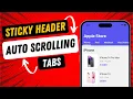 SwiftUI Animated Sticky Header With Auto Scrollable Tabs - Complex Animations