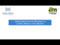 Appointment Manager Advisor Tab Create Advisor Time Blocks