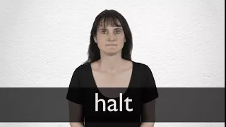 How to pronounce HALT in British English
