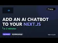 How to Add a FREE AI Chatbot to a Next js Website App Router 2 Min