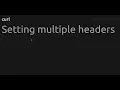 Setting multiple headers