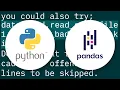 Python Pandas Error tokenizing data
