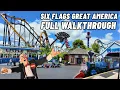 Six Flags Great America FULL PARK TOUR - All Areas Rides
