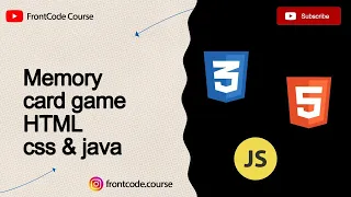 create Memory card game by Html Css JavaScript - FrontCode Course