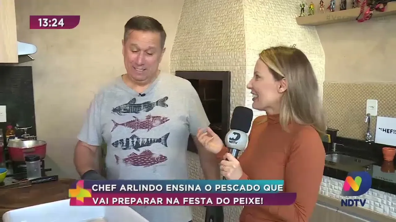 Chef Arlindo ensina o pescado que vai preparar na Festa do Peixe