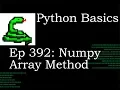 Python Basics Numpy Array Method