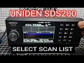 UNIDEN SDS200 - Select Scan List Zip code Database