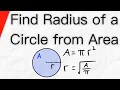 How to Find Radius of Circle from Area Geometry