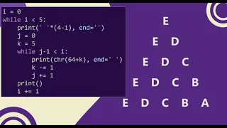 83 Alphabet Triangle Pattern without any pre-defined method using while loop in Python