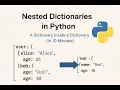 Nested Dictionaries in Python A Dictionary Inside a Dictionary In 10 Minutes