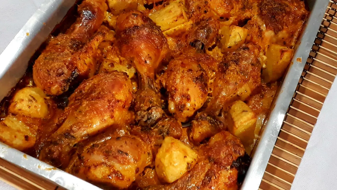 peito de frango com batatas assado no forno  - muito fácil de fazer - Receitas da Juliana