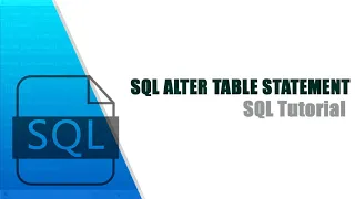 SQL ALTER TABLE Statement using command prompt