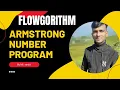 Part - 13 Armstrong Number Program in Flowchart Flowgorithm Tutorial Full Concept