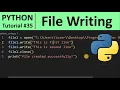 Python Tutorial - File Writing in Python Programming for Beginners