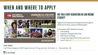 Application Timeline and Important Dates