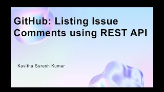 GitHub Listing Issue Comments using REST API