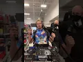 What happens when a mobile DJ plays in a supermarket?