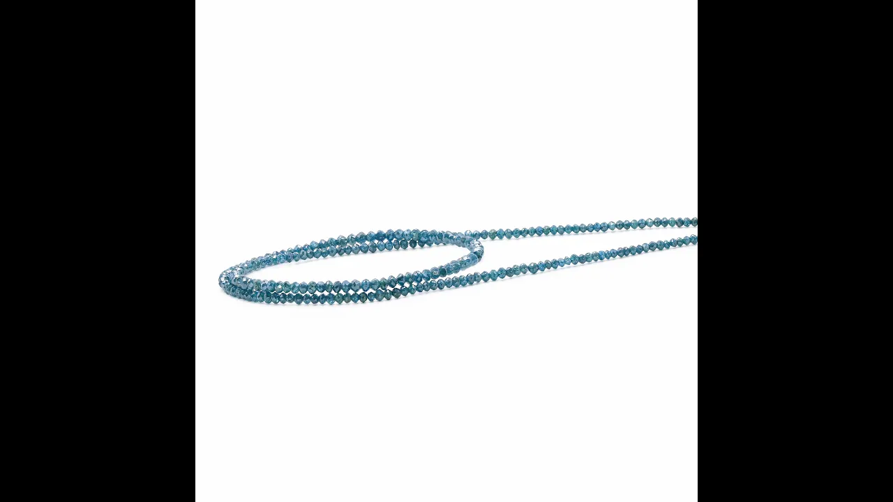 Blue Diamond 1.50mm to 2.50mm Rondelle Faceted Beads (14 Inch)