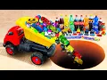 Download Lagu Dump Truck Marble Run Race ASMR with Bouncy Balls, Racing Cars in Water Slide l Satisfying Video