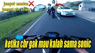 Download KETIKA CBR 150R GAK MAU KALAH SAMA SONIC 150R❗MOTOVLOG SONIC 150R MP3