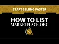 Marketplace OKC How to List