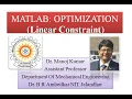 MATLAB OPTIMIZATION Nonlinear Equations with linear constraints