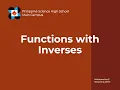 13 Functions with Inverses