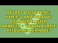 Hyper-V and Windows Failover Cluster Manager - View available resources per node