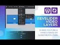 How To ADD EMBED YOUTUBE or VIMEO Using Revolution Slider WordPress Plugin LAYERS