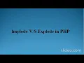 Implode Explode function in PHP