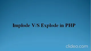 Implode Explode function in PHP