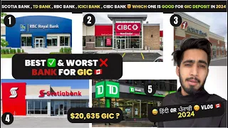 Download Which Bank is GOOD For GIC Deposit in Canada 🇨🇦 SCOTIA-BANK✅ TD BANK🔥RBC BANK✅ICICI BANK❌CIBC BANK  MP3