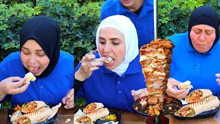 لو قدرت تاكل وجبة شاورما سوري في اقل من 3 دقايق الشورما السوري وجملها وحلوتها 