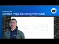 Disable Page Scrolling in Webflow Without JavaScript - Just One CSS Rule Tutorial