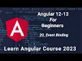 Class 18 Event Binding Angular Tutorial For Beginners in Hindi 2023